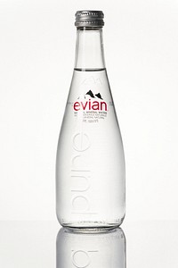 Evian natural mineral water. JANUARY 29, 2020 - BANGKOK, THAILAND