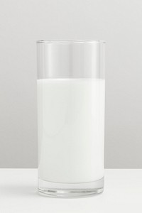 Fresh milk in a glass on a table