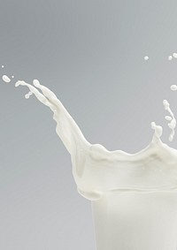 Milk splashing from a glass