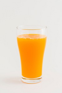 A glass of fresh organic orange juice