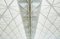 Interior design of the airport roof