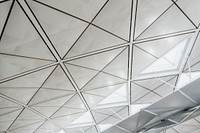 Interior design of the airport roof