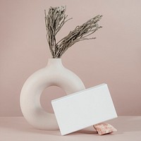 White box design on minimal background
