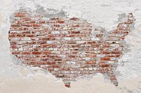 Grunge brick wall mockup, textured psd