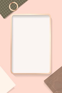 Rectangle frame on a notepaper background vector