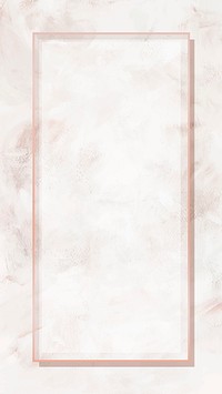 Rectangle pink gold frame mobile phone wallpaper vector