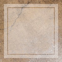 Blank transparent frame on an aged brown concrete wall vector