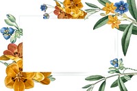 Floral rectangle frame design vector