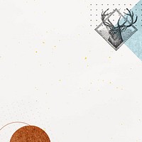 Blank paper with a deer vector