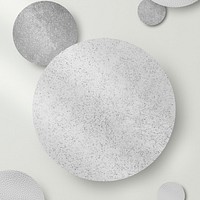 Shimmery silver round pattern  background vector