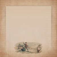 Frame on character patterned background template vector
