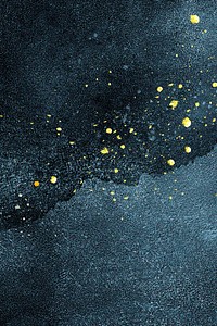 Gold splatter on dark blue texture background illustration