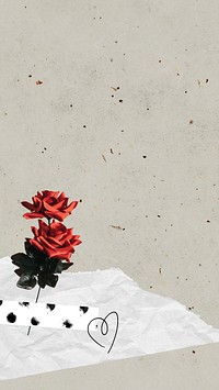 Aesthetic mobile wallpaper, rose flower background