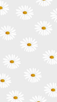 Hand drawn white flower patterned | Premium Photo - rawpixel