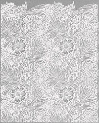 Marigold wallpaper vintage design, remix from original artwork by William Morris