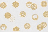 Vintage Japanese gold pattern vector, remix from original artwork