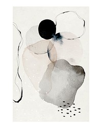 Abstract watercolor circles wall art print and poster illustration