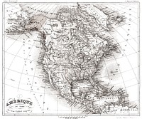 North America map vintage illustration vector, remix from original artwork.