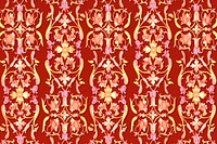 Red floral background design 