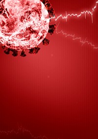 Coronavirus on a red background