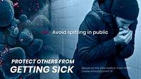 Protect others from getting sick during coronavirus pandemic template vector