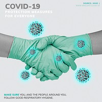 COVID-19 protection measures for everyone template source WHO vector