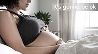 Worried pregnant woman during coronavirus pandemic
