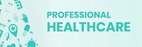 Professional healthcare social banner template vector