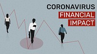 Coronavirus financial impact social template vector