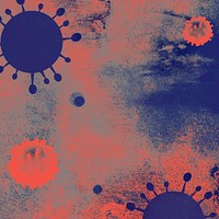 Coronavirus under microscope background illustration