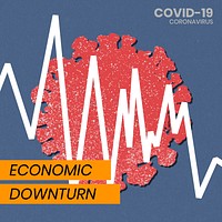 Economic downturn due to COVID-19 social banner vector