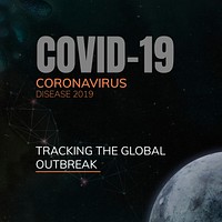 Tracking the global outbreak of COVID-19 social template vector