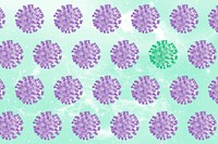 Coronavirus under microscope background illustration