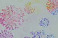 Coronavirus under microscope background illustration