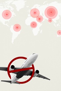 Travel ban during coronavirus pandemic background