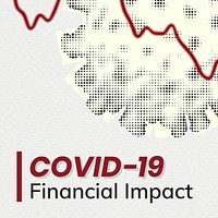 COVID-19 financial impact social template vector