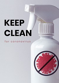 Keep clean for coronavirus social template