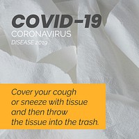 Coronavirus prevention social template vector