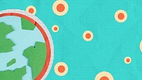 World vs coronavirus paper craft background