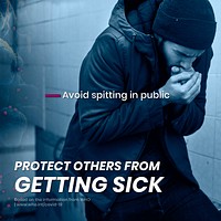 Protect others from getting sick due to coronavirus pandemic template