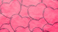 Hand drawn heart background design resource