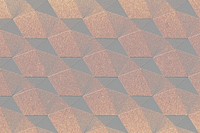 3D copper paper craft heptagonal patterned background