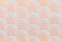 3D copper paper craft heptagonal patterned background