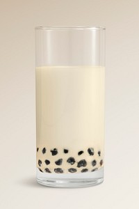 Bubble milk tea in a glass design resource