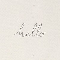 Hello greetings typography design resource vector 