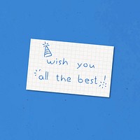 Wish you all the best handwriting vector