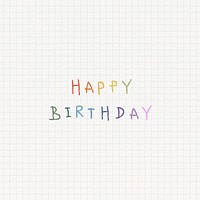 Colorful happy birthday word vector