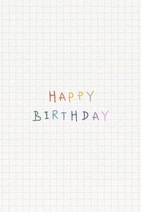 Colorful happy birthday word vector