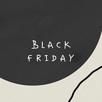 Black Friday typography on two tone background vector