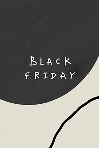 Black Friday typography on two tone background vector